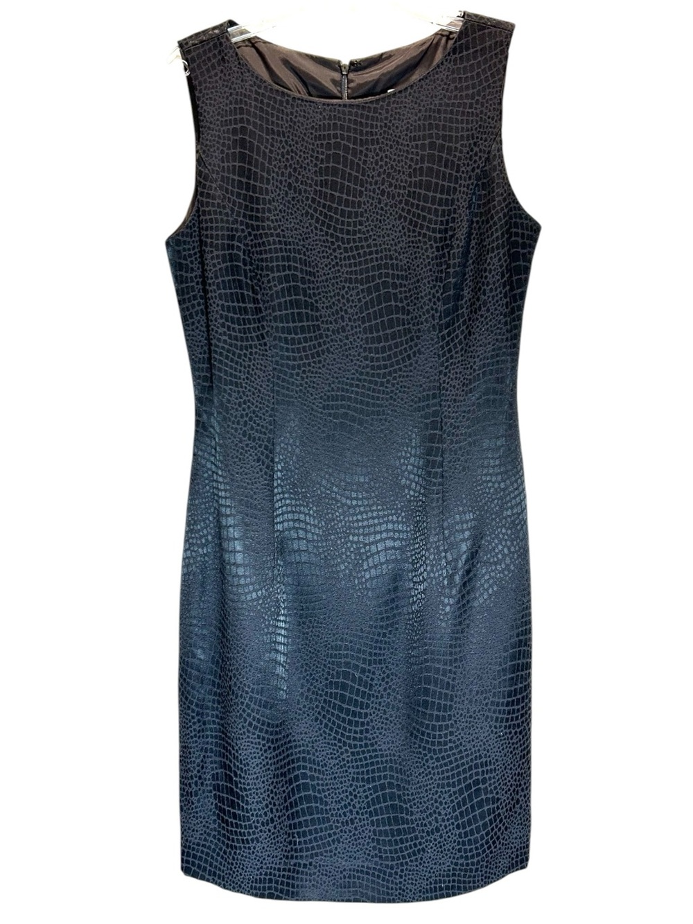 VTG En Francais by Huey Waltzer Black Sleeveless Textured Sheath Dress - Size 6